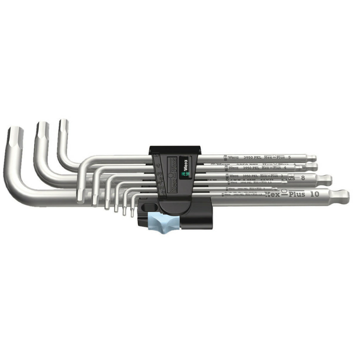 Wera 3950 9 Hex Plus Stainless 1 L key set metric stainless 9 piece Haus of Tools