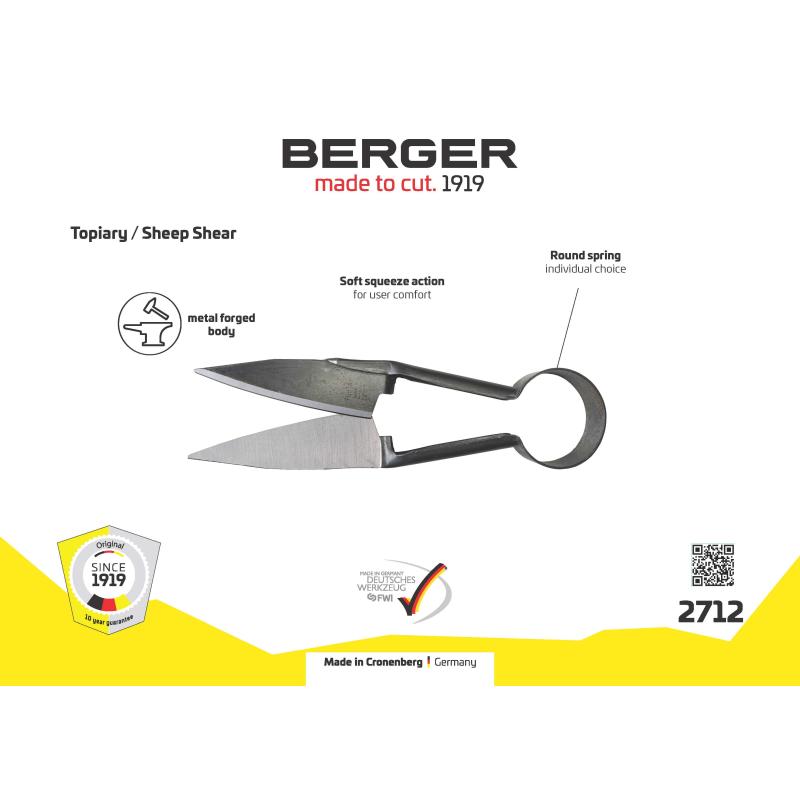 Berger Sheep Shear, Round Spring, 6.1 Blade, 13