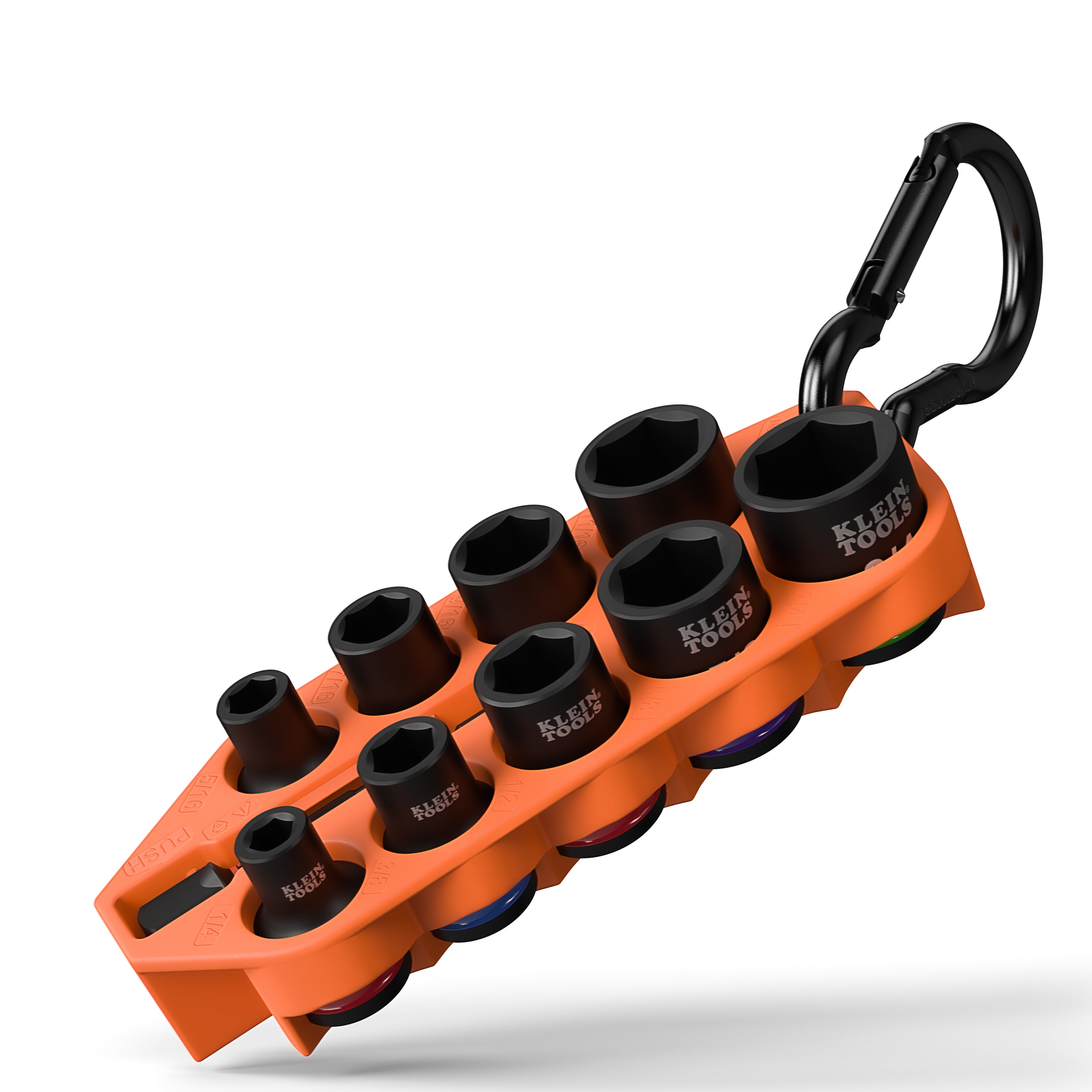 Klein Tools 33809 Grab-And-Go Impact Socket Set, SAE, 10 Pc