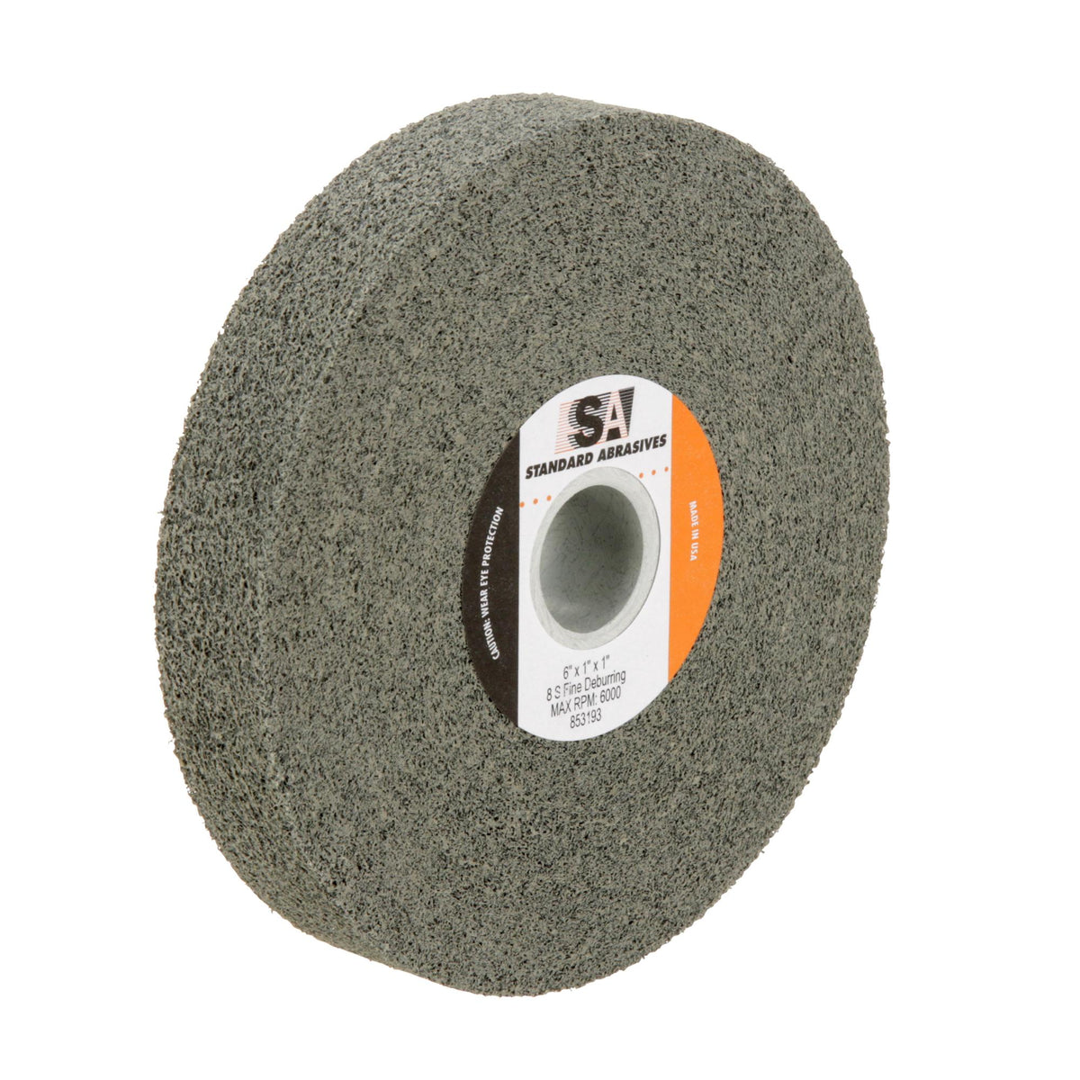 6 X 1/2 X 1 10S FINE DEBURRING WHEEL HARD STANDARD ABRASIVES 855093