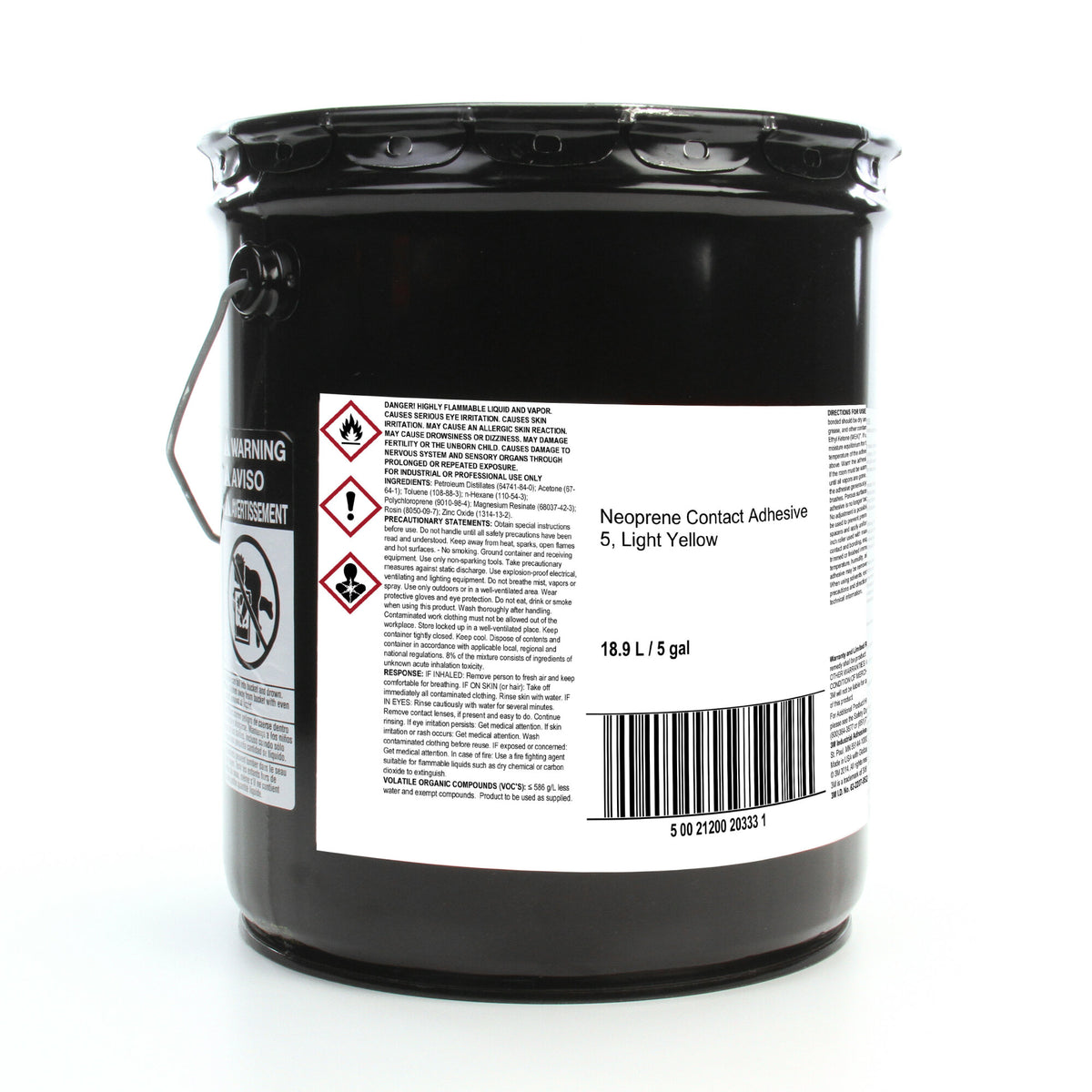 3m Neoprene Contact Adhesive 5 Light Yellow 5 Gallon Drum Pail Haus Of Tools 5803