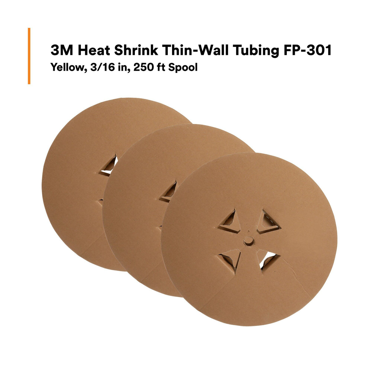 3M White Heat Shrink Thin-Wall Tubing, 3/16