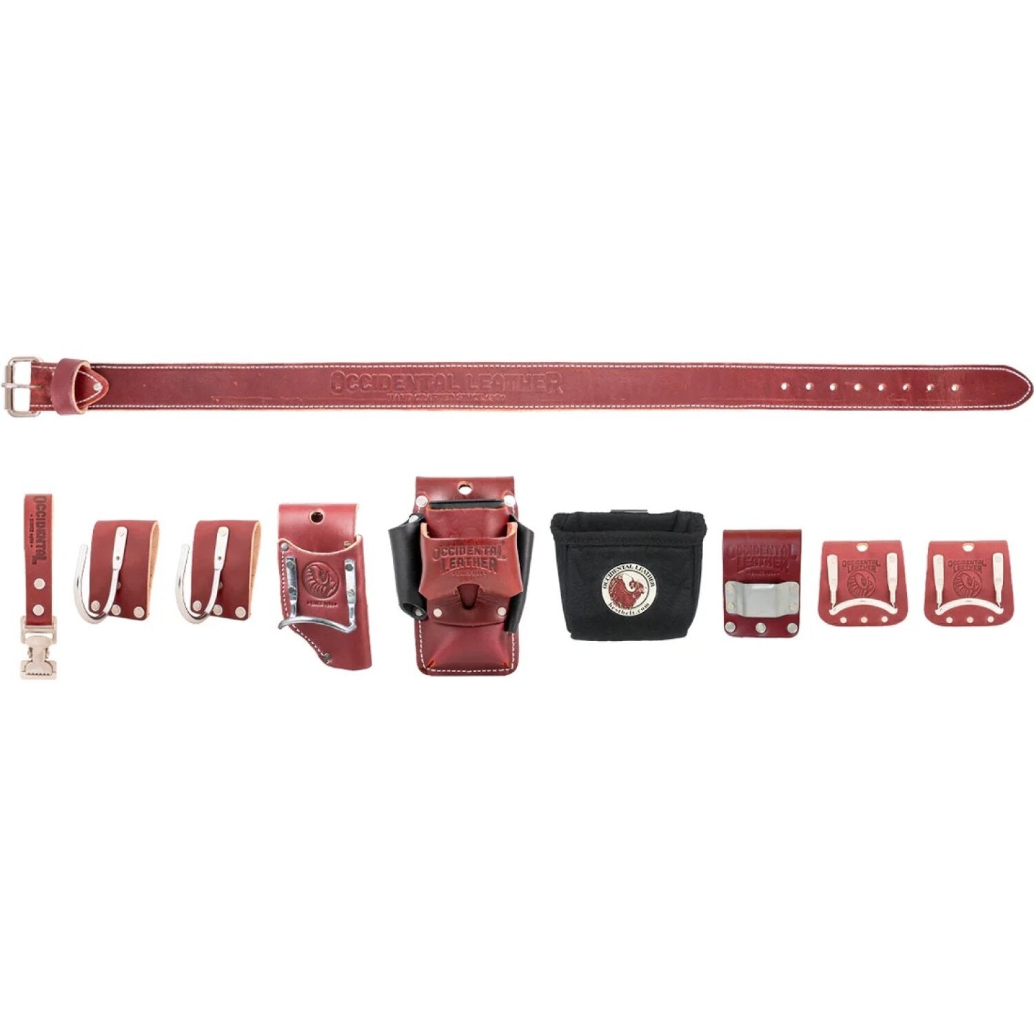 Occidental Leather 9525 The Finisher Belt Set – Handmade In USA, Tool Bags For Trim, Finish, Light Framing