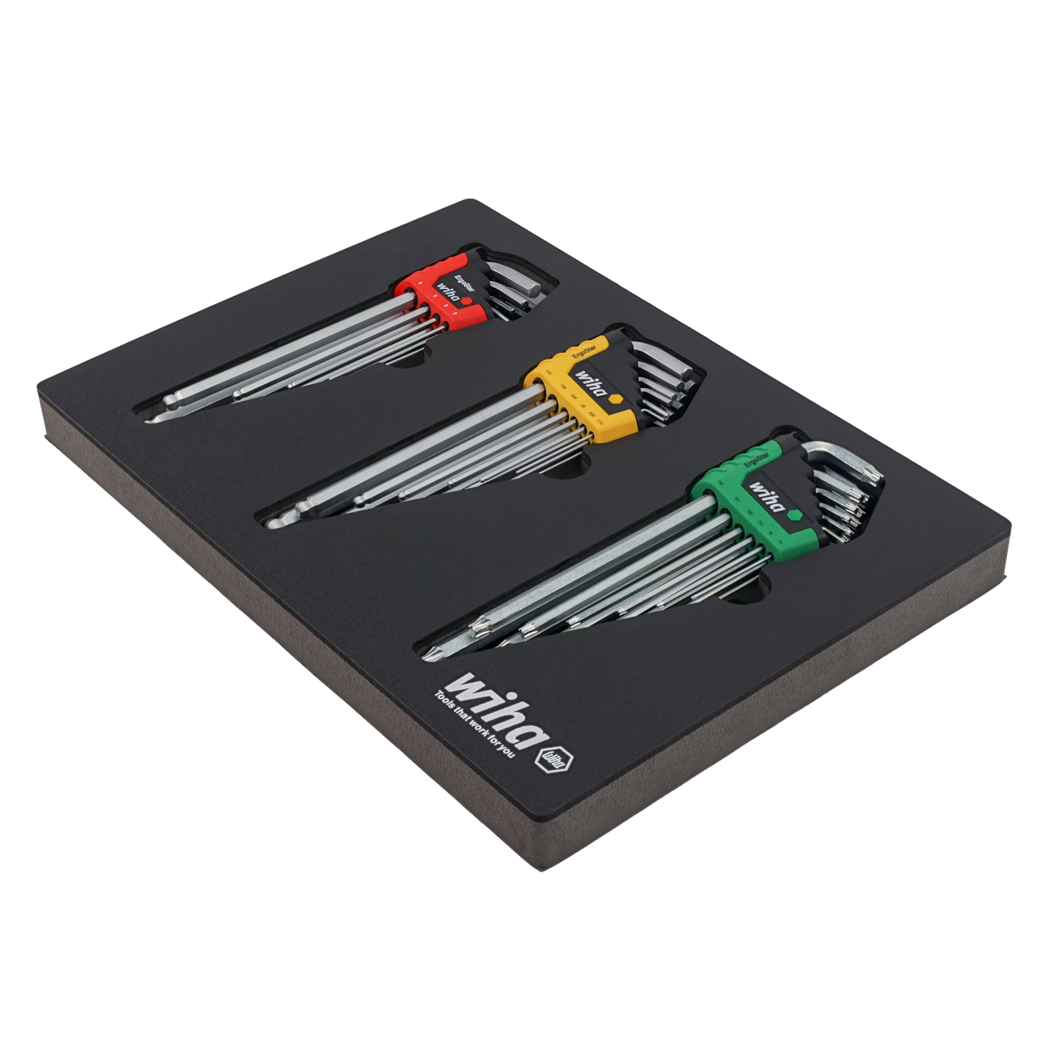 Wiha Tools 66979 ErgoStar L-Key Foam Tray Set, 35 Pc. – Haus of Tools