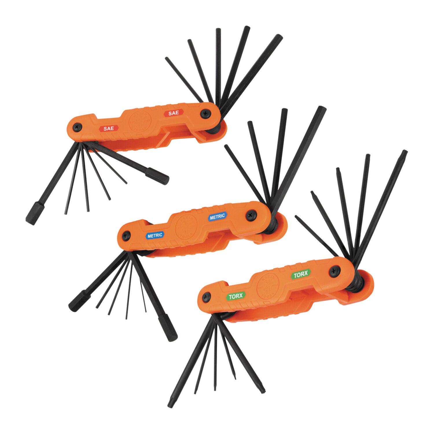 Klein Tools 70553 Pro Folding Hex Key Set, SAE, Metric, TORX, 31