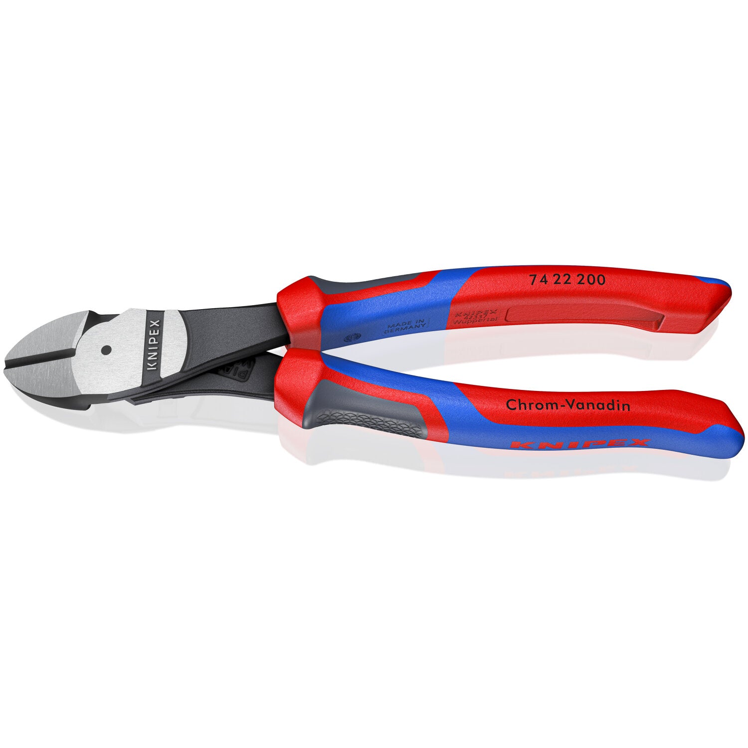 Knipex 74 22 200 Comfort Grip High Leverage Angled Diagonal Cutter
