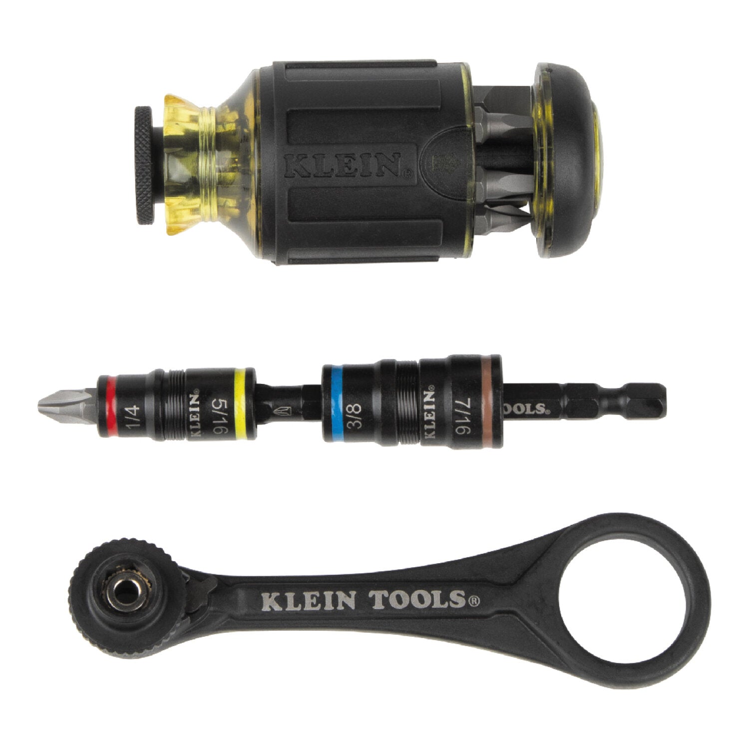 Klein Tools 85515HD Flip Socket, Mini Ratchet and Multi-Bit Driver