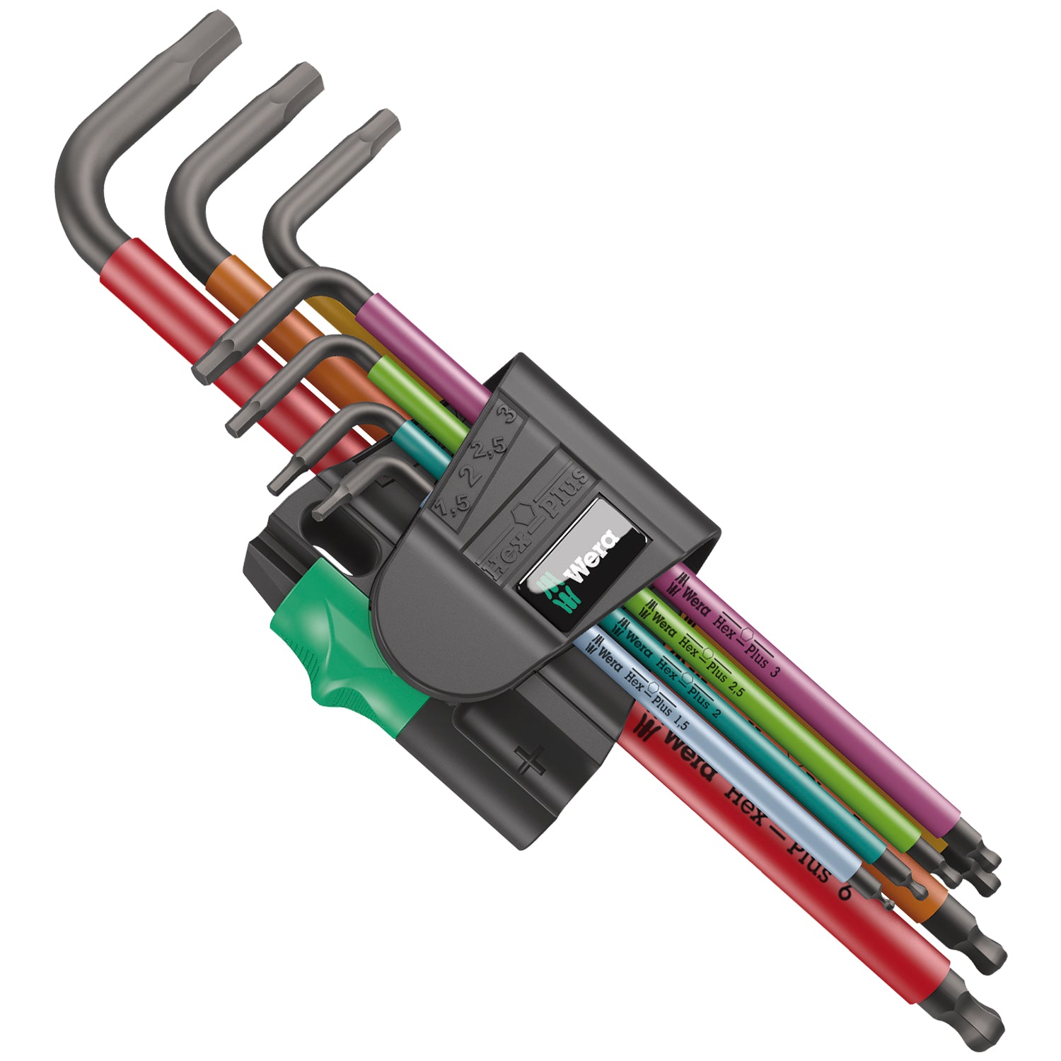 Wera 950/7 Hex-Plus Multicolour Magnet 1 L-key set, metric