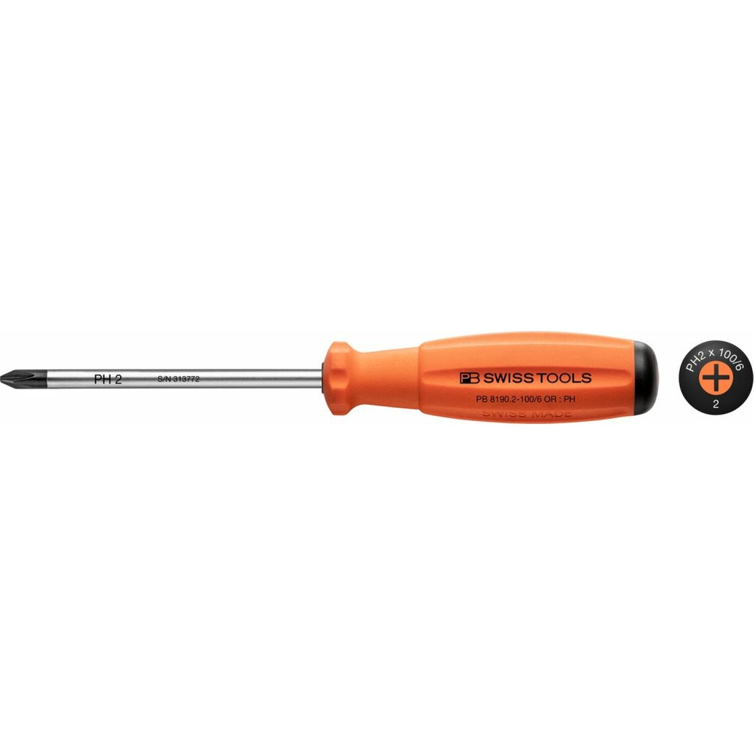 PB Swiss Tools PB 8190.2-100/6 OR Phillips SwissGrip Screwdrivers PB Swiss Tools PB 8190.2-100/6 OR Phillips SwissGrip Screwdrivers