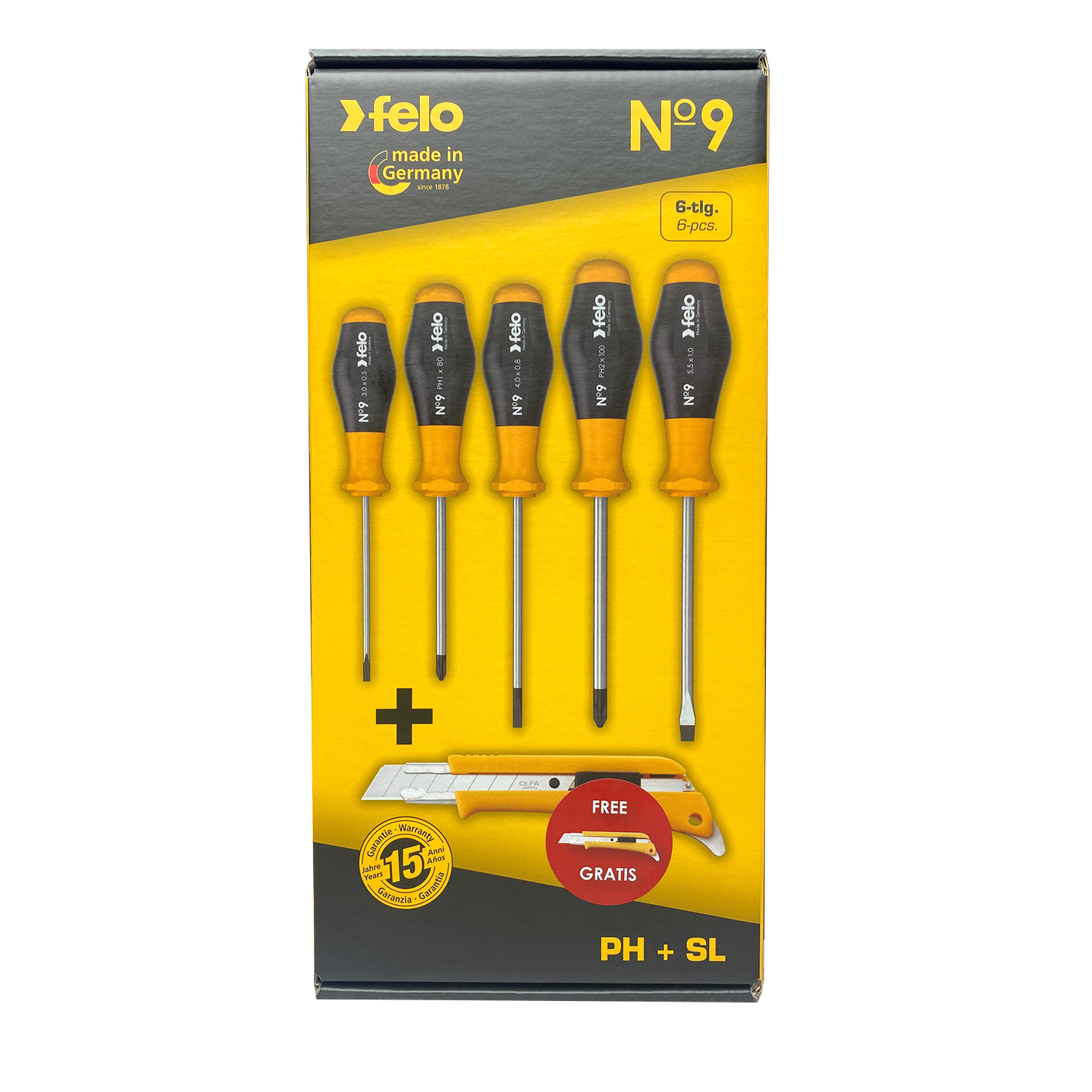 Felo 0715765231 SL & PH Screwdriver Set, 5 Pc. – Haus of Tools
