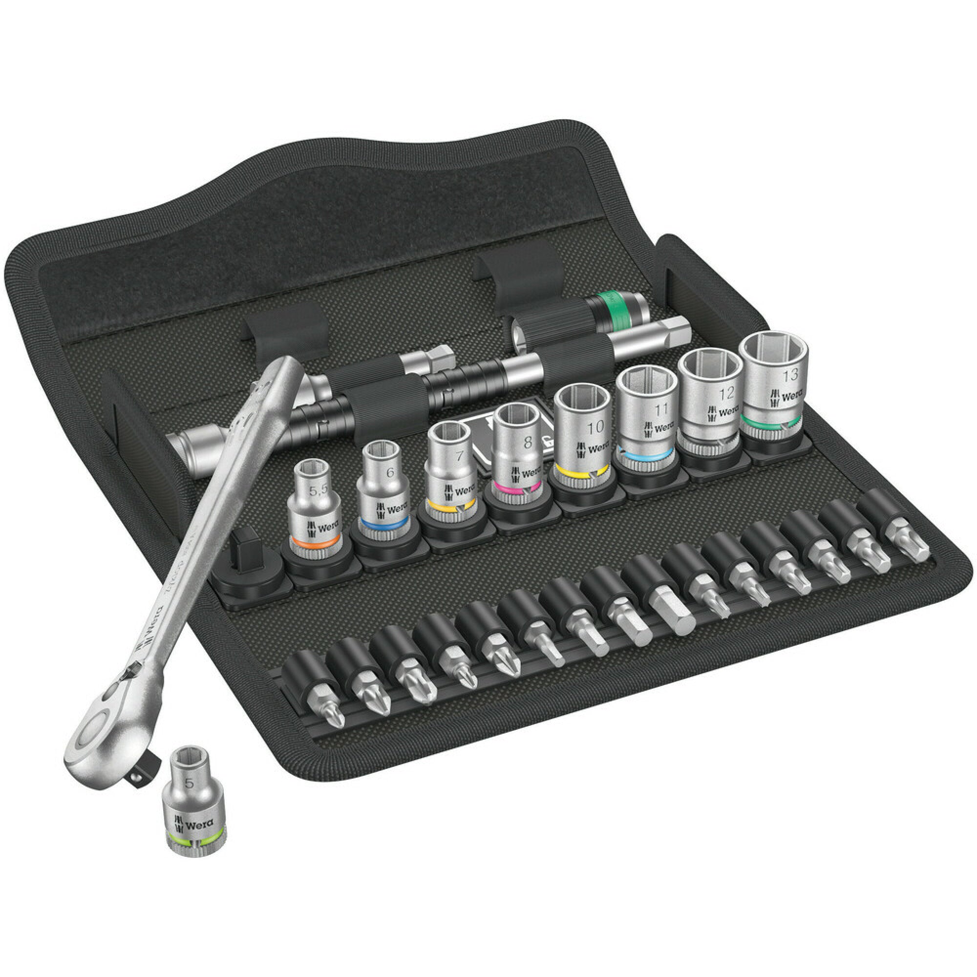 Wera 8100 SC 6 Zyklop Speed Jeu de clés à douille métrique 1/2" (12.5 Wera 8100 SC 6 Zyklop Speed Jeu de clés à douille métrique 1/2" (12.5