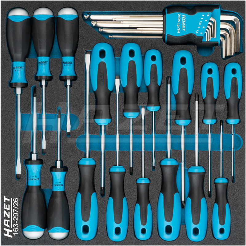 Hazet 163-297/26 Screwdriver Set, 26 Pieces – Haus of Tools Hazet 163-297/26 Screwdriver Set, 26 Pieces – Haus of Tools