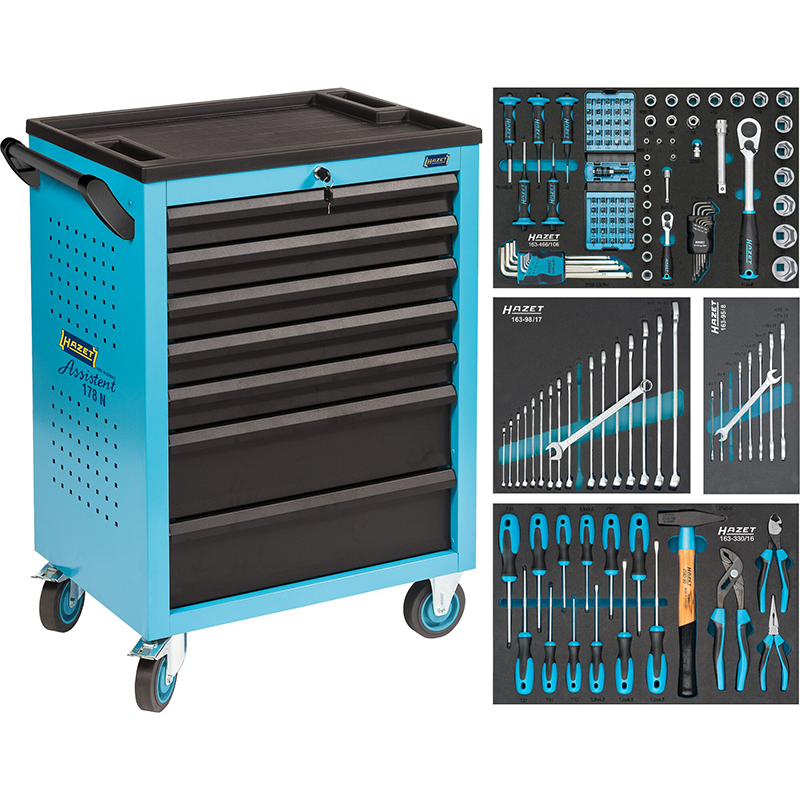 Hazet 178N-7/147 Tool Trolley Assistent with 147 Tools – Haus of Tools