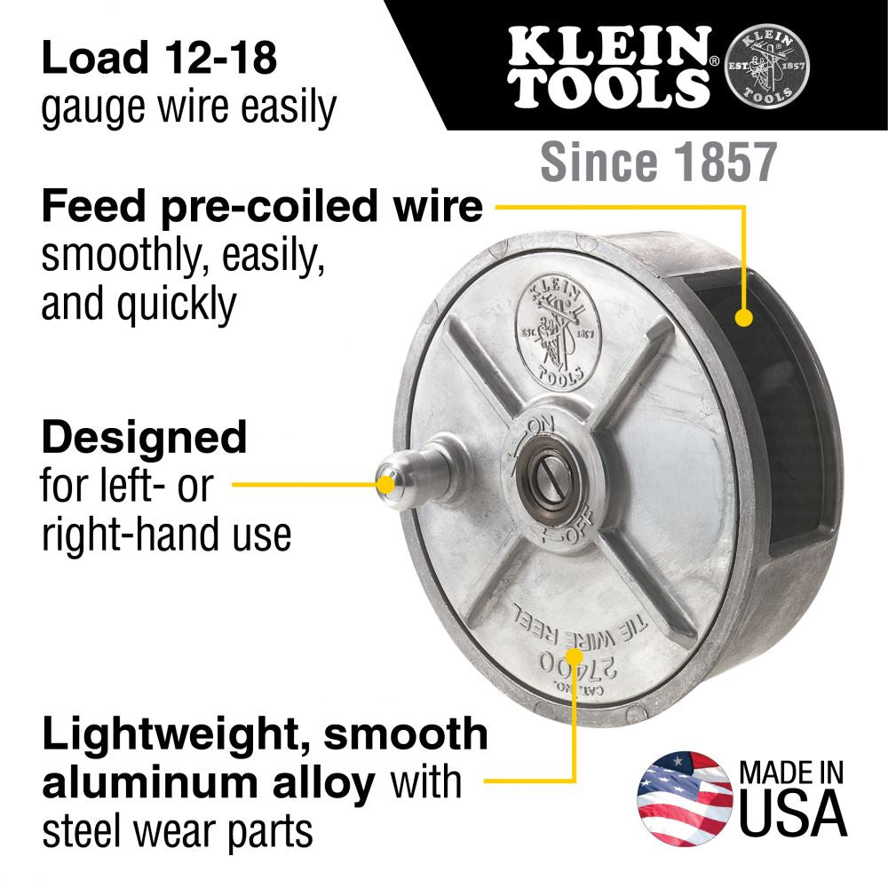 Klein Tools 27400 Tie Wire Reel, Lightweight Aluminum – Haus of Tools