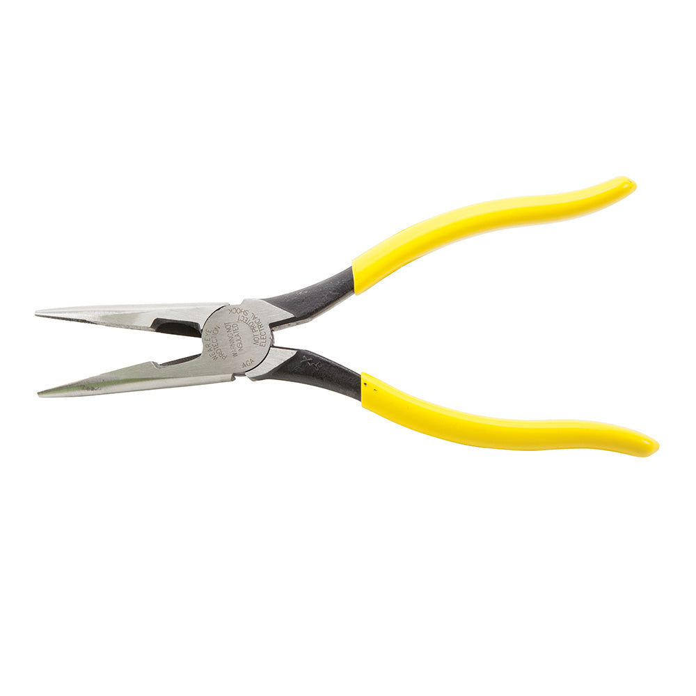 Klein Tools D203-8NCR Long Nose Side-Cutter Strip/Crimp Pliers, Induction  Hardened and Heavier For Increased Cutting Power, 8-Inch - Needle Nose  Pliers 