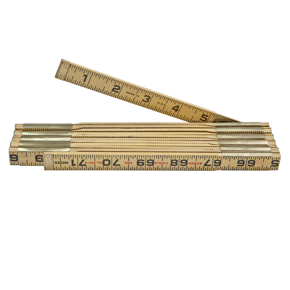 Klein Tools 900-6 - Wood Folding Rule, Inside Reading
