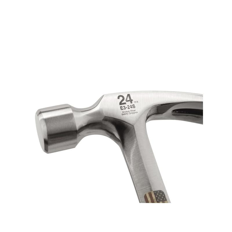 Estwing E3/24S rechte klauw framing hamer - vinyl grip, zilver, 680g (24oz Estwing E3/24S rechte klauw framing hamer - vinyl grip, zilver, 680g (24oz