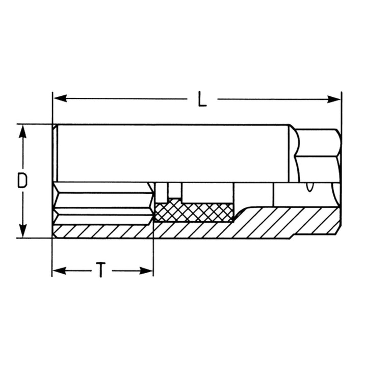 Heyco 00040190383 Spark Plug Socket - 5/8 Inch, 3/8 Inch Drive