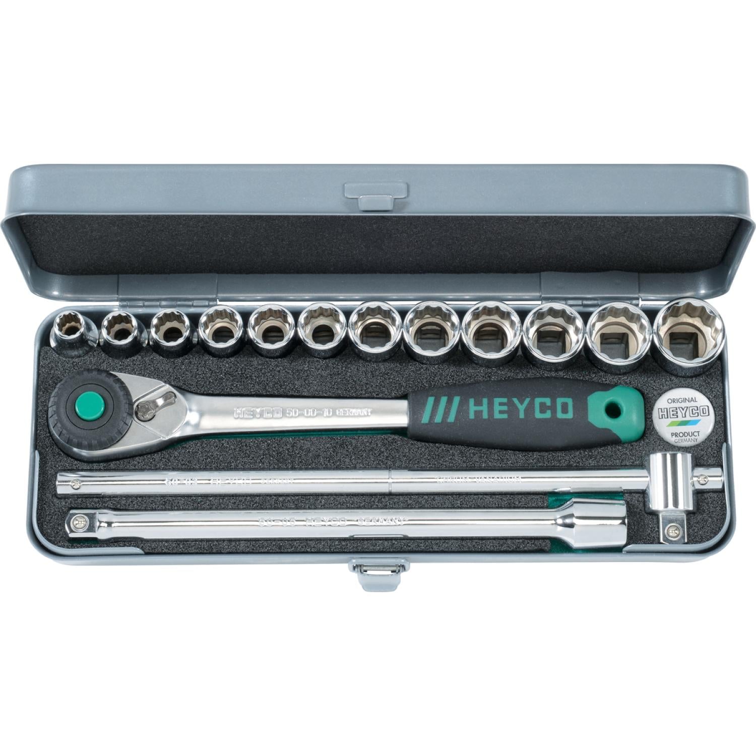 Heyco 00070500083 Metric Socket Set, 1/2 Inch, 15 pcs – Haus of Tools