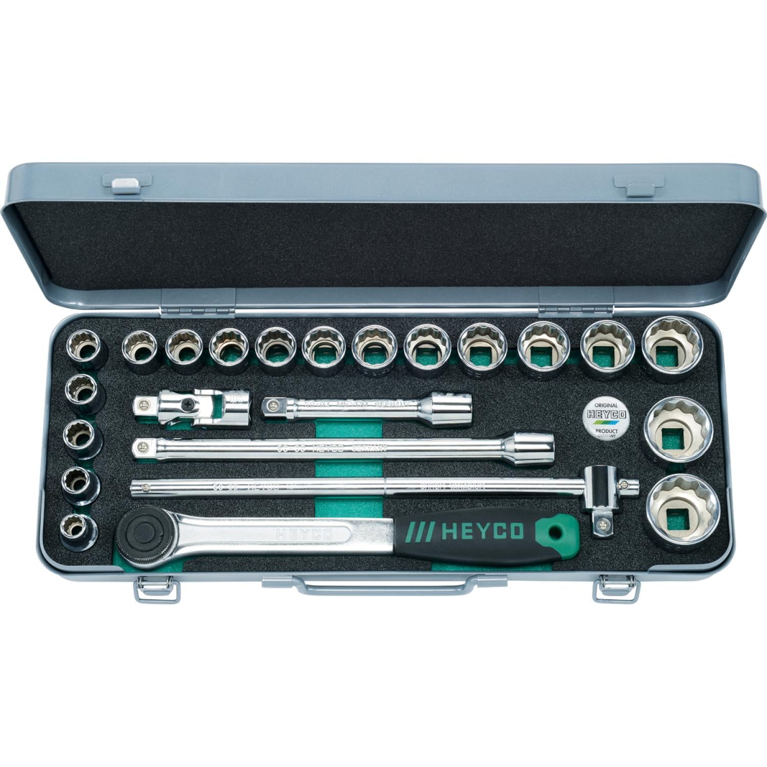 Heyco 00073330083 Metric Socket Set, 1/2 Inch, 23 pcs – Haus of Tools