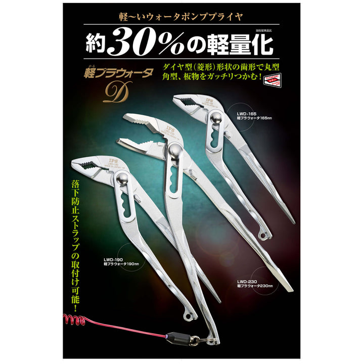 IPS LWD-190 Lightweight Water Pump Pliers D 190mm