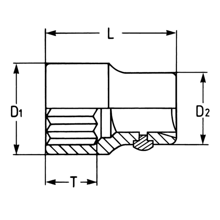Heyco 00100002780 Socket 3/4 Inch 27 mm