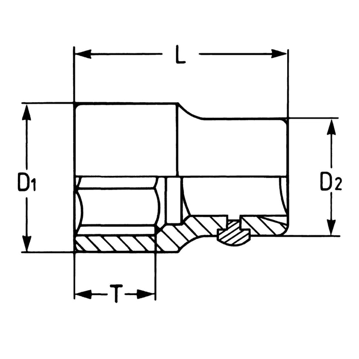 Heyco 00105035680 1 Inch Sockets , 2.1/4 Inch