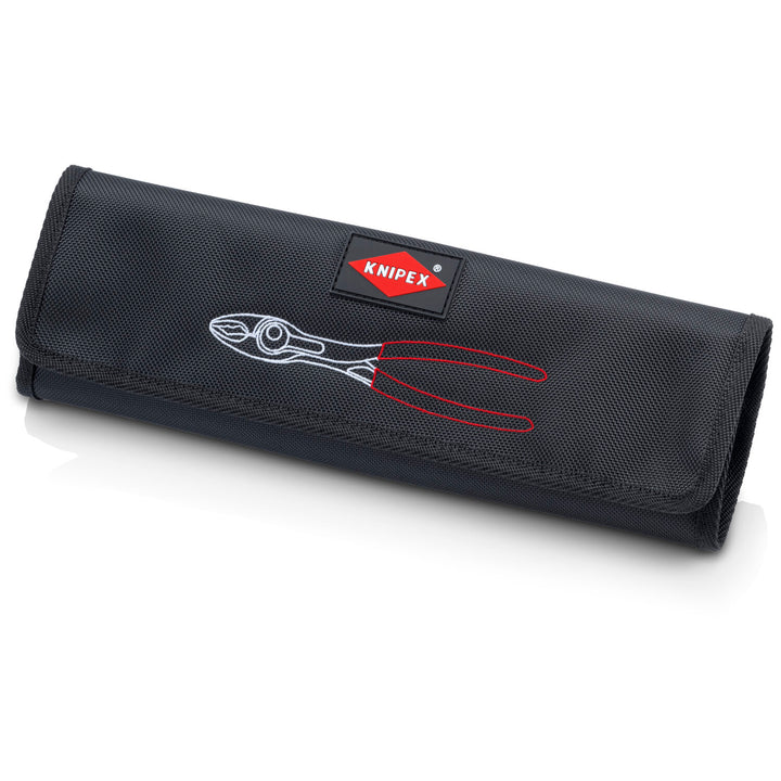 Knipex 00 19 61 V01 TwinGrip Plastic Dipped Pliers Set and Tool Roll, 6", 8" and 10"