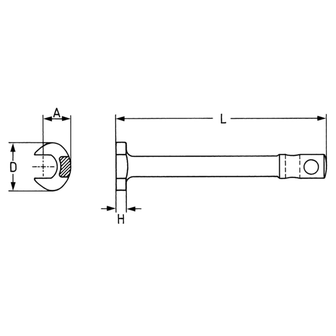 Heyco 00380001780 Crowfoot Wrenches, Chromium Plated, Automotive, Lenght-200mm