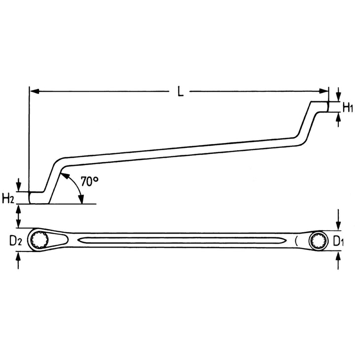 Heyco 00475660982 Double Ended Ring Wrenches, 180 mm