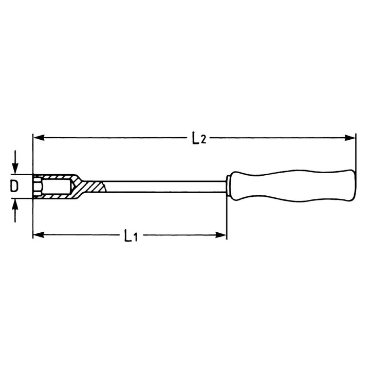 Heyco 00541000683 Metric Nut Driver with Acetate Handle, 6 mm