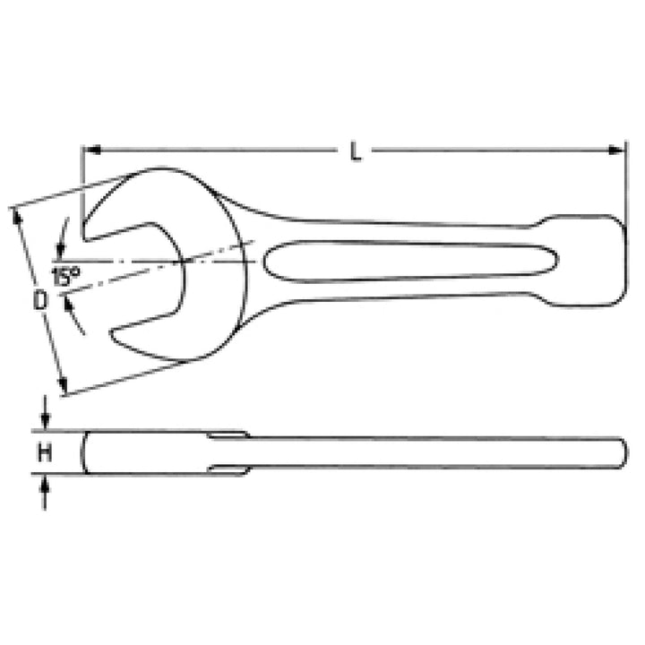 Heyco 00810008020 Slogging Open Jaw Wrenches 80 mm