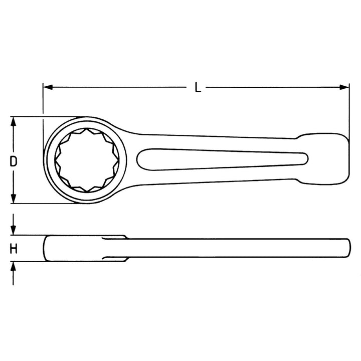 Heyco 00820637820 Slogging Ring Wrenches, 4.5/8 Inch Length 450 mm