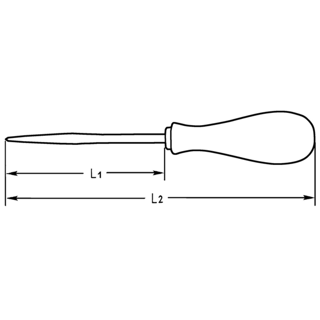 Heyco 01417011050 Conical Square Point Bradawl, Length-100mm