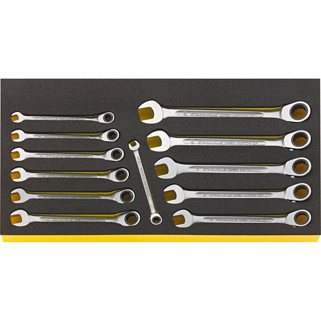 Stahlwille 96830128 TCS WT 17/12 Ratchet ring Spanner 12 pcs