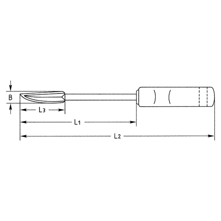 Heyco 01660025021 Curved Bearing Scraper, Length-370 mm