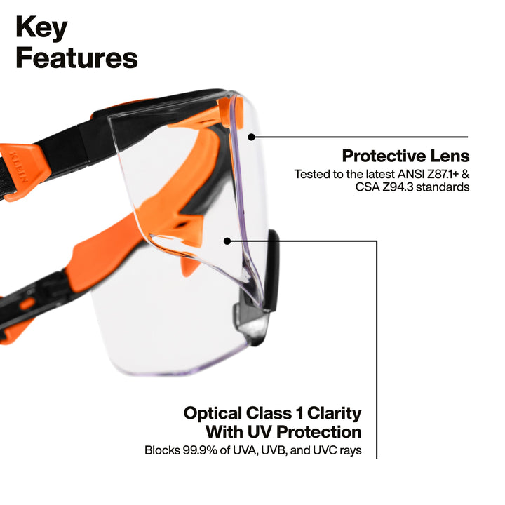 Klein Tools 03006 Over-The-Glasses Safety Glasses, Clear Lens