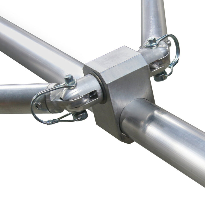 Kraft Tool CC709 12'x5"x2" Round End Magnesium Check Rod with Bracket, Braces, and Handle