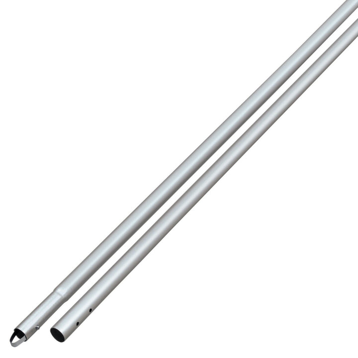 Kraft Tool CC291S 10' Anodized Aluminum Swaged Button Handle - 1-3/4" Diameter (Silver)