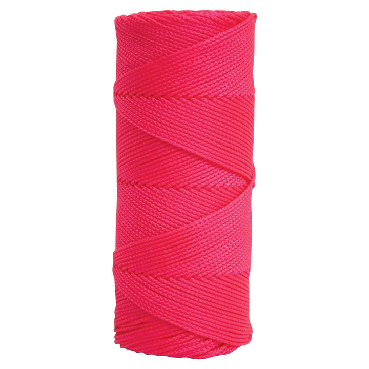 Kraft Tool BC355 Fluorescent Pink Braided Nylon Mason's Line - 500' Tube