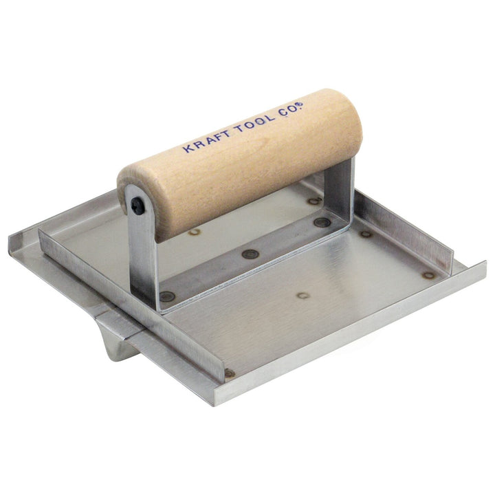 Kraft Tool CF304SS 6" x 6" 3/4"D 7/8"W 3/8"R Big Closed Bit Stainless Steel Hand Groover with Wood Handle