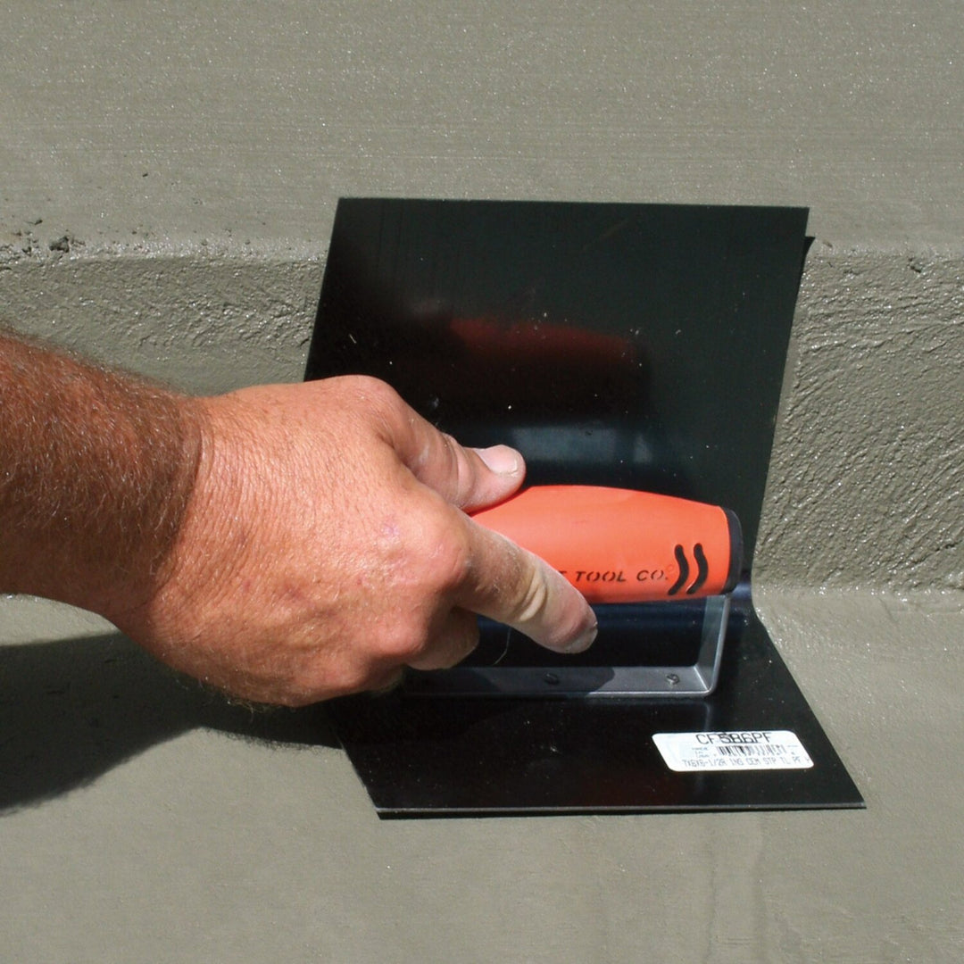 Kraft Tool CF586PF 7" x 6" x 6" 1/2"R Blue Crucible Steel Inside Step Tool with Batter with ProForm Handle