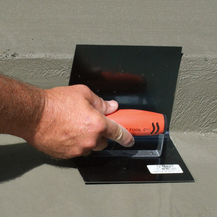 Kraft Tool CF586PF 7" x 6" x 6" 1/2"R Blue Crucible Steel Inside Step Tool with Batter with ProForm Handle