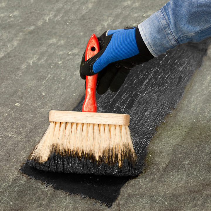 Kraft Tool BL526 6-1/2" x 2" Jumbo Utility Brush with Tampico Fiber Bristles and Red Wood Handle