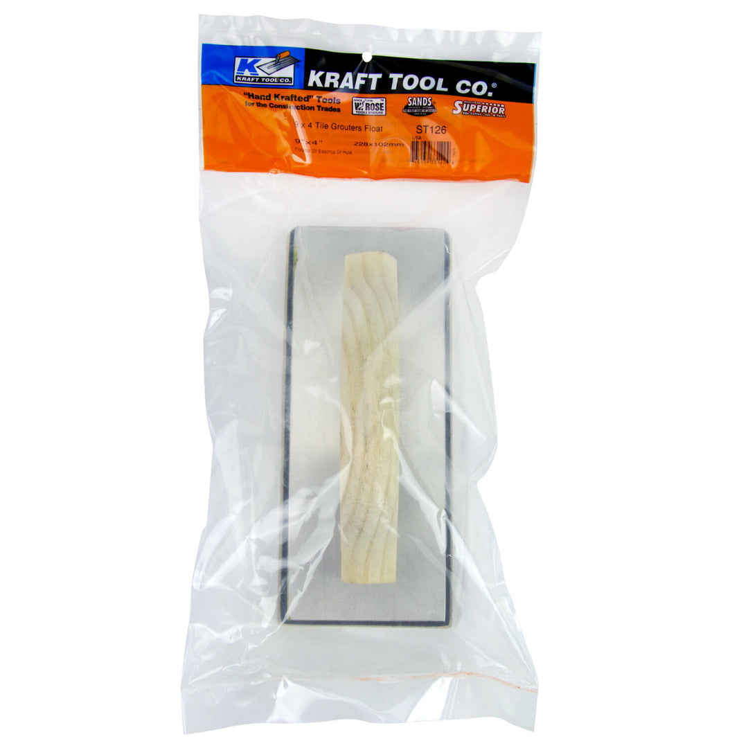 Superior Tile Cutter ST126 9-1/2" x 4" Tile Grouter's Float with Wood Handle