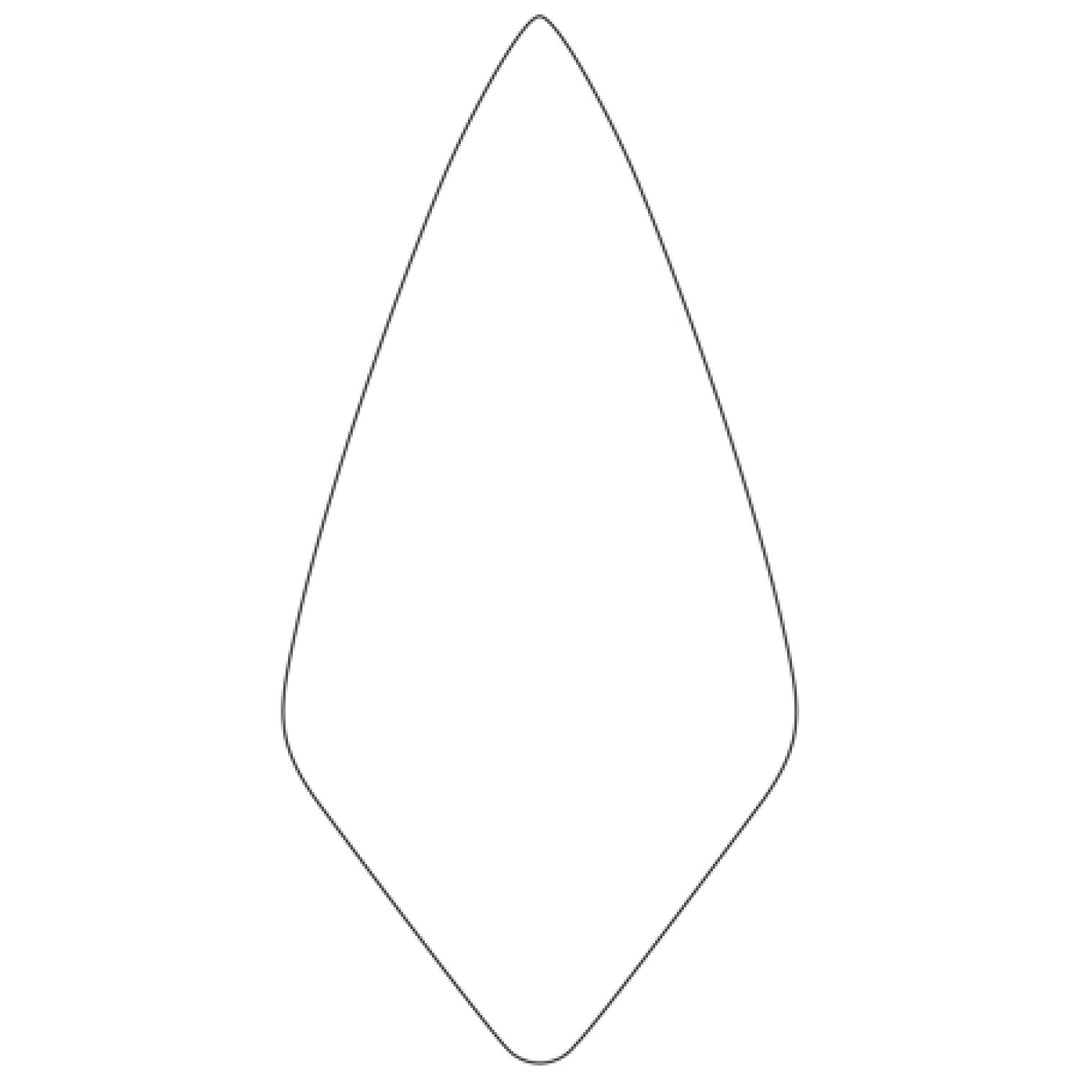 W.Rose RO116-9 1/2SH 9-1/2" Narrow London Brick Trowel with ProForm Soft Grip Handle