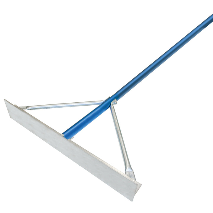 Kraft Tool GG625N 30" Magnesium Smooth Blade Asphalt Rake with 7' Aluminum Handle