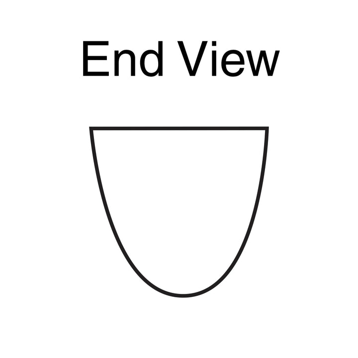 Kraft Tool BL226 20" x 5/8" Half Round Convex Sled Runner with Wood Handle