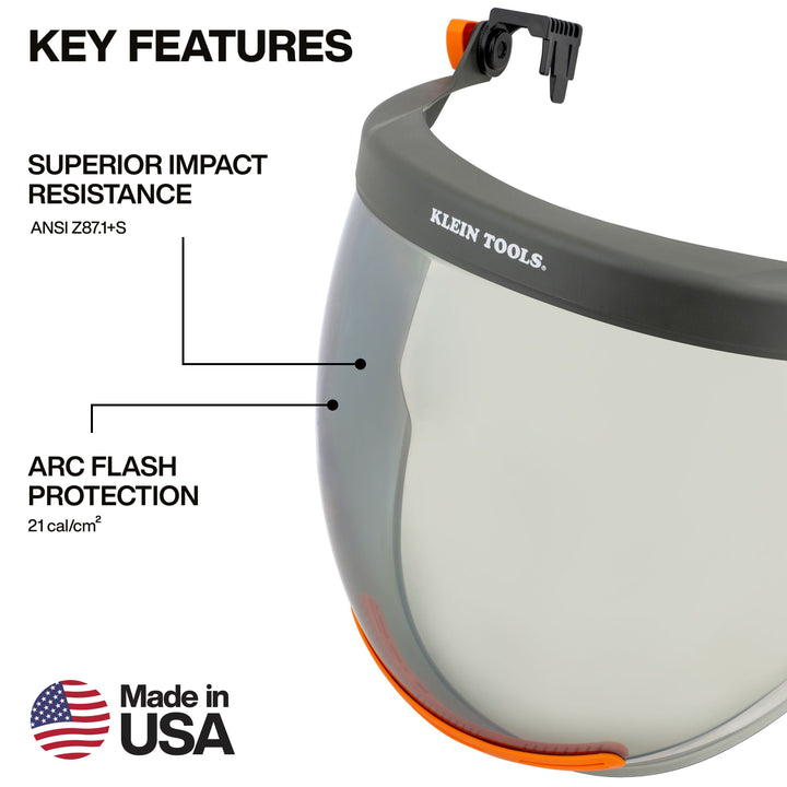 Klein Tools 03600 Arc Flash Face Shield, Full Brim