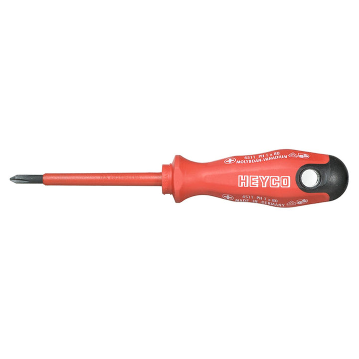 Heyco 04511002033 Insulated VDE Phillips Screwdriver with 2K Handle, #2